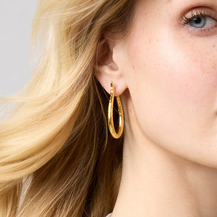 Julie Vos Saratoga Hoop Earrings - Gold/Large