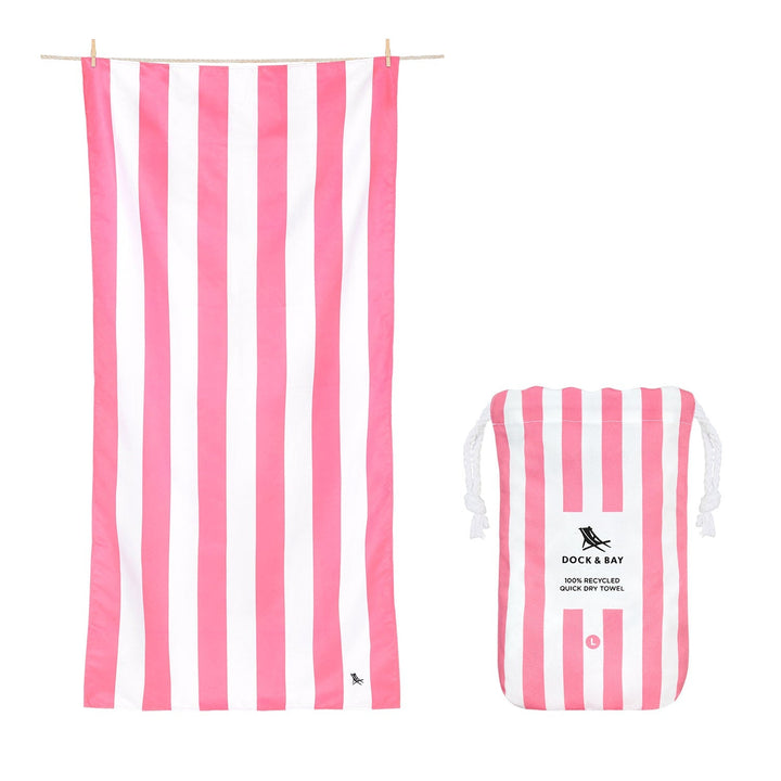 Dock & Bay Quick Dry Towel - Phi Phi Pink Large