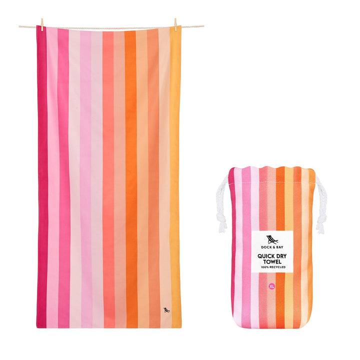 Dock & Bay Quick Dry Towel - Miami Sorbet GRS Certified Extra Large