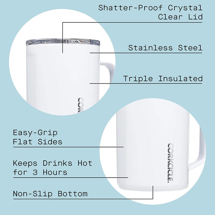 Corkcicle Coffee Mug with Auburn Primary Mark - White