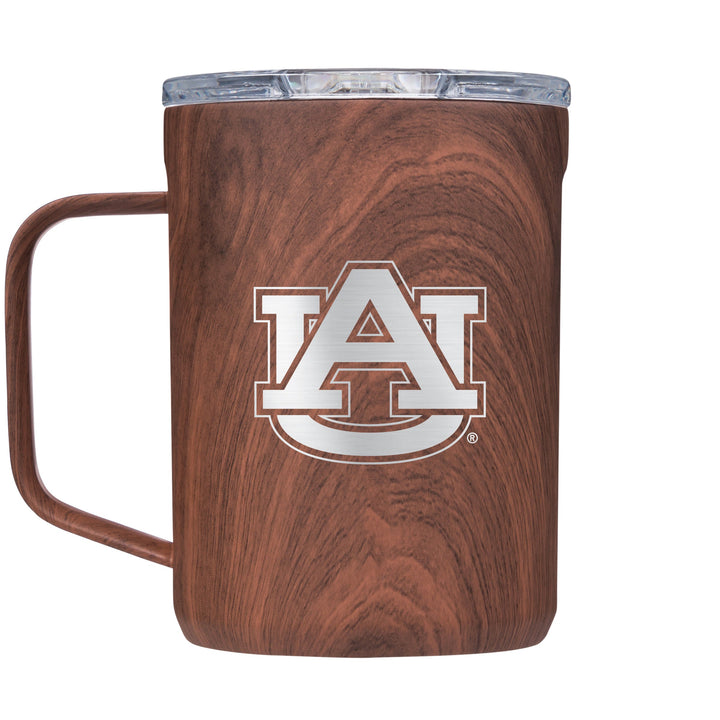 Corkcicle Coffee Mug with Auburn Tigers Primary Logo - Walnut