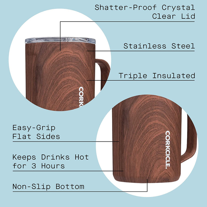 Corkcicle Coffee Mug with Auburn Tigers Primary Logo - Walnut