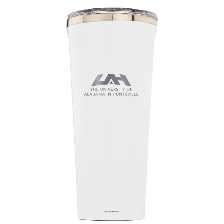 Corkcicle Triple Insulated Tumbler with UAH Chargers Primary Logo - White