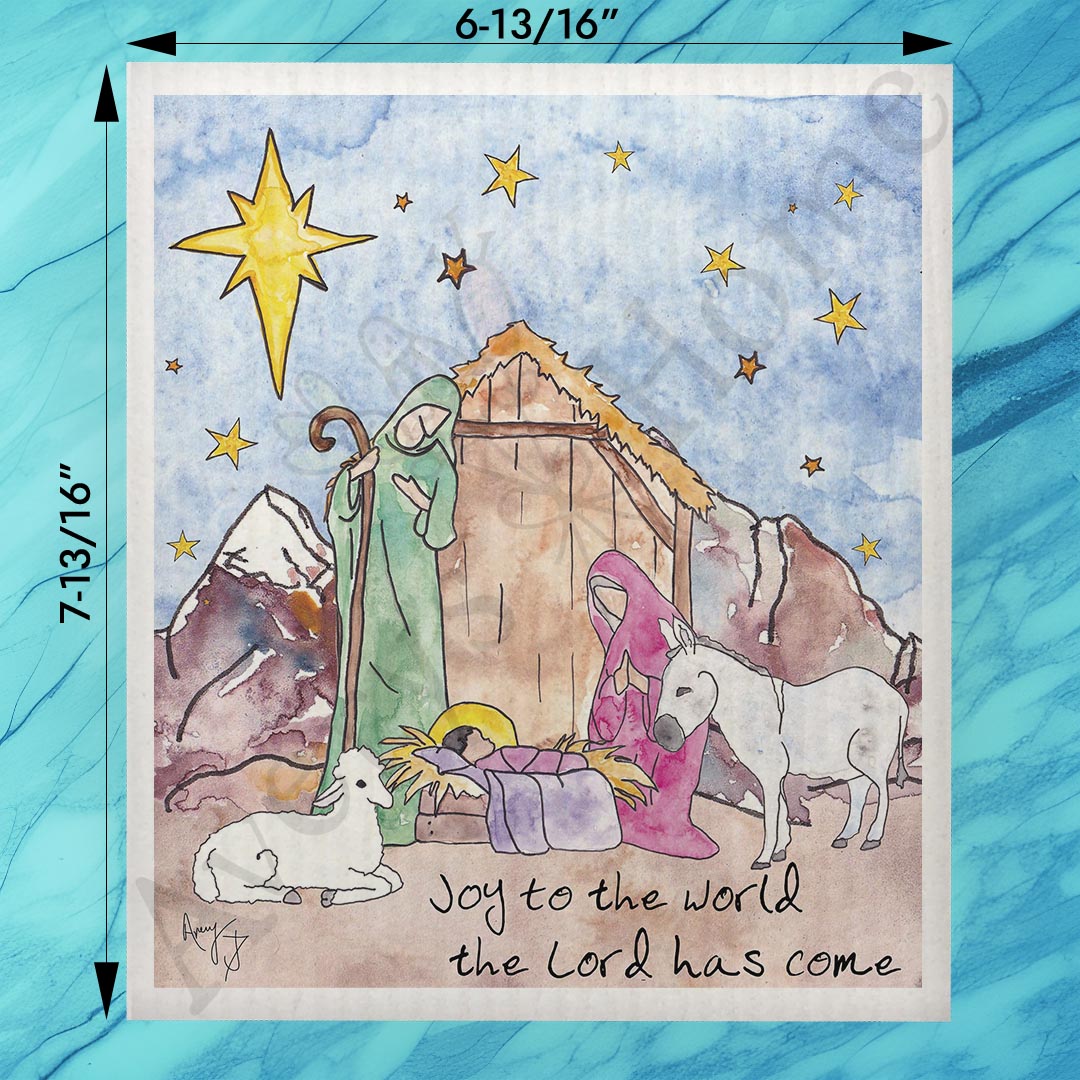 Avery's Home Christmas Nativity Swedish Dishcloth – Reason for the Season
