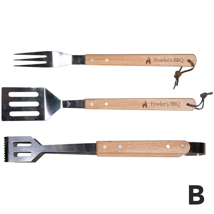 PGD BBQ Tool Set 3 piece w/Personalization