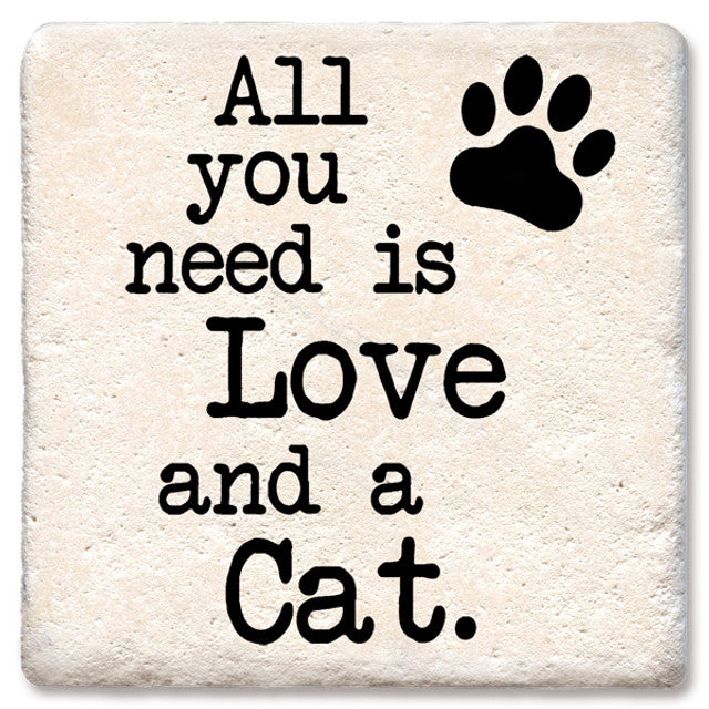 Tipsy Coasters All You Need Is Love And A Cat Coaster