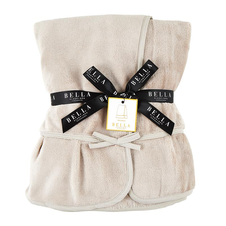 Bella Sleep + Spa Plush Spa Wrap - Flax
