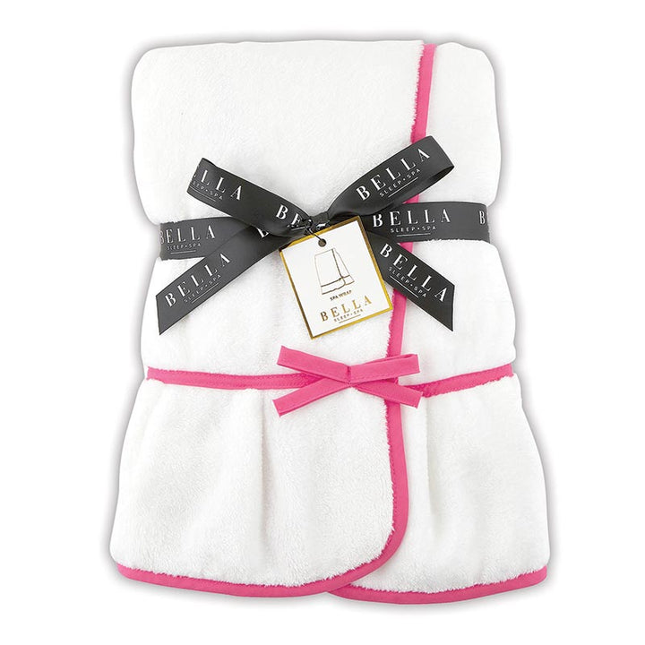 Bella Sleep + Spa Plush Spa Wrap - Hot Pink