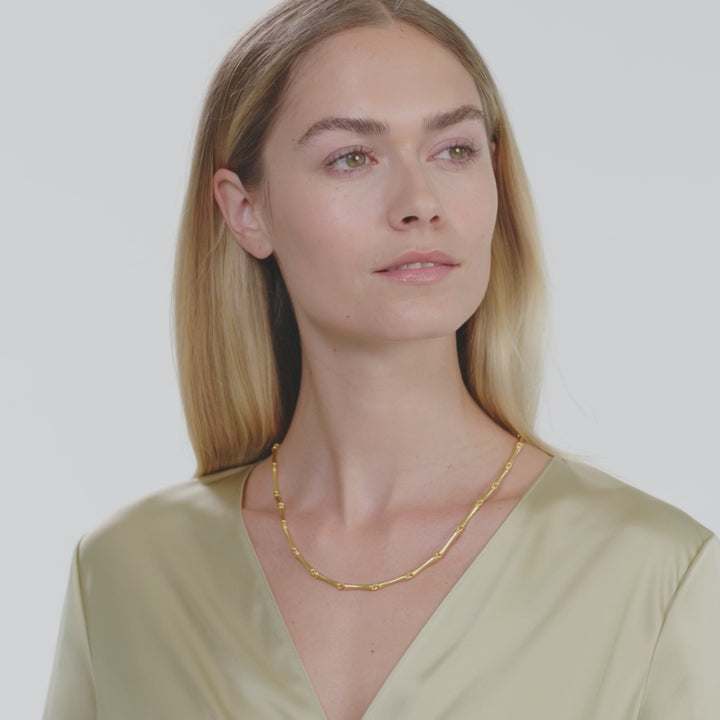Julie Vos Bamboo Necklace - Gold/OS