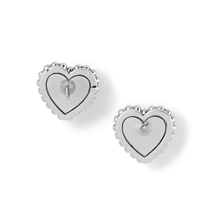 Brighton Pretty Tough Petite Heart Post Earrings - Silver