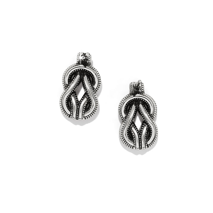 Brighton Interlok Harmony Two Tone Post Earrings Gift Box