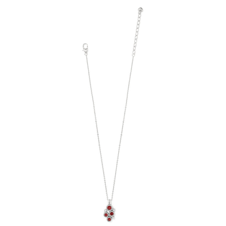 Brighton Constella Cluster Necklace - Silver-Red