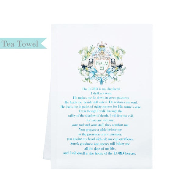 Standing On The Word Tea Towel - The Lord is My Shepherd Psalms 23