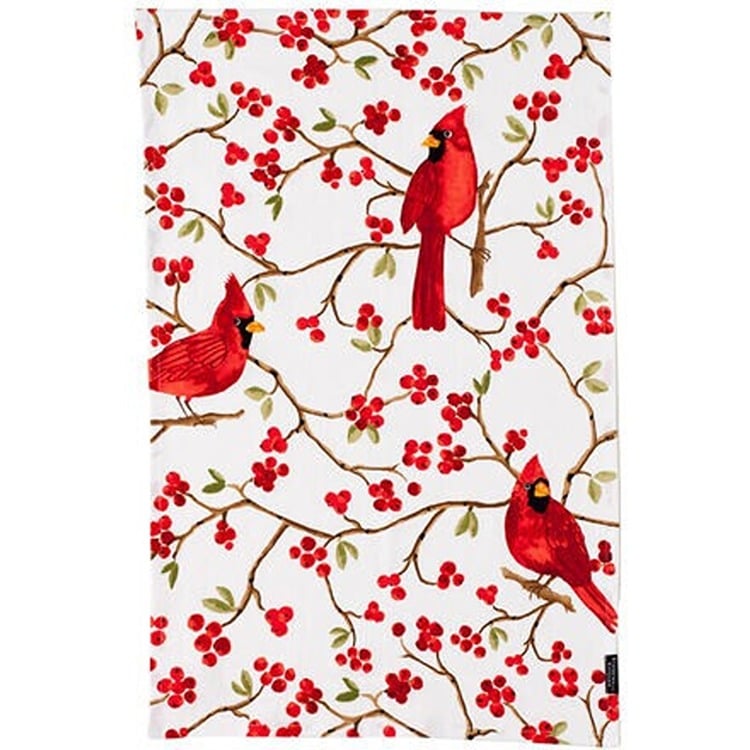 Stonewall Kitchen Tea Towel - Holiday Cardinal