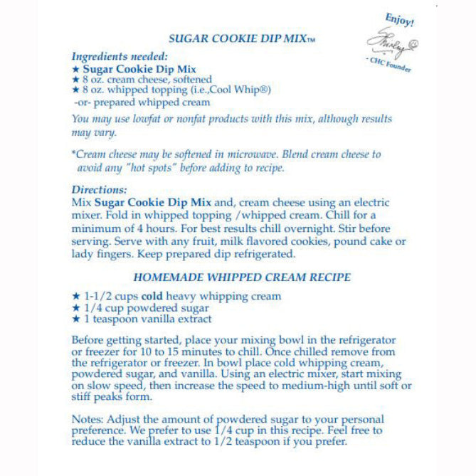 Country Home Creations Sugar Cookie Dip Mix