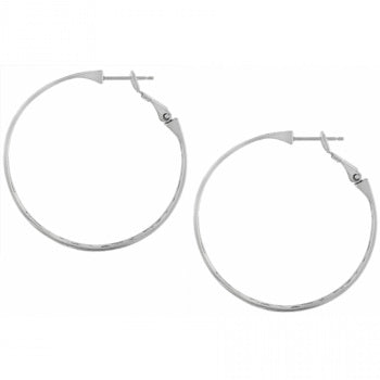 Brighton Contempo Large Hoop Post Earrings - Silver
