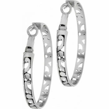 Brighton Contempo Large Hoop Post Earrings - Silver