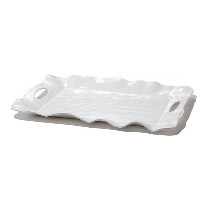 Beatriz Ball VIDA Havana White Rectangular Tray with Handles