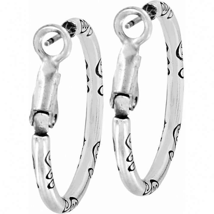 Brighton Small Hoop Charm Post Earrings - Silver