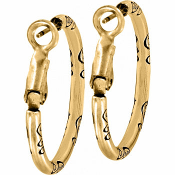 Brighton Small Hoop Charm Post Earrings - Gold