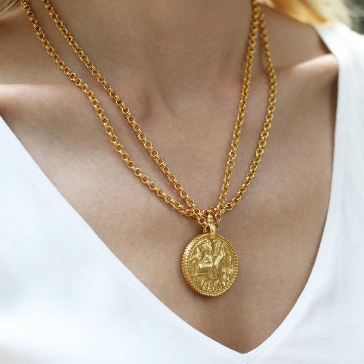 Julie Vos Coin Pendant - Gold