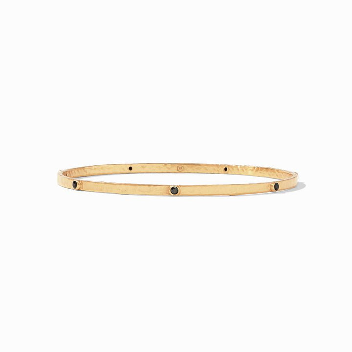 Julie Vos Crescent Bangle - Gold/Obsidian Black/Medium