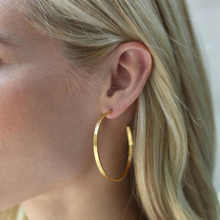 Julie Vos Crescent Hoop Earrings - Gold/Extra-Large