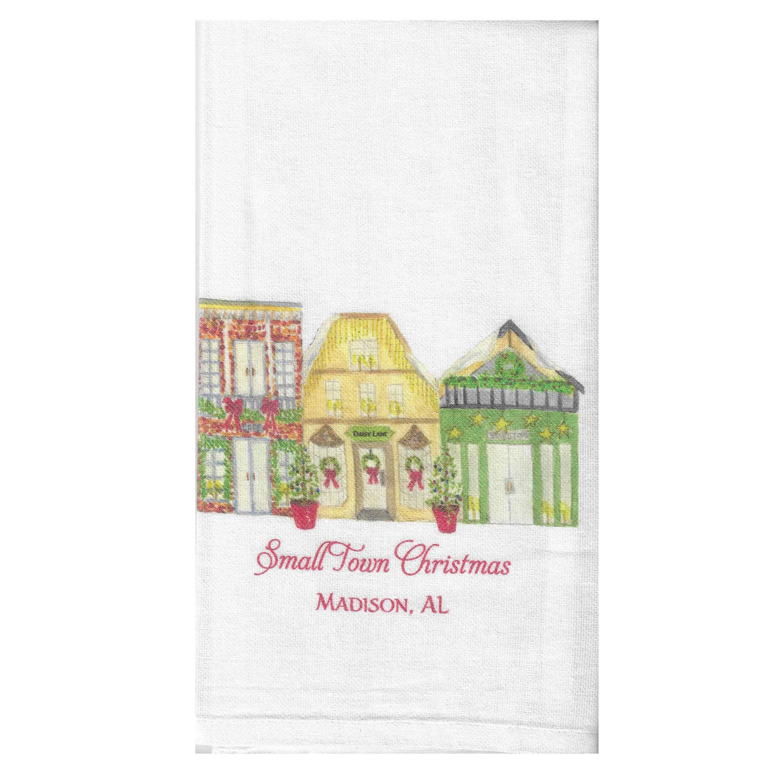 French Graffiti Dish Towel - Small Town Christmas Madison AL