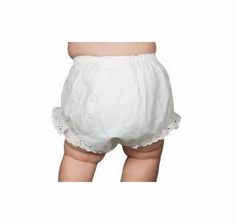 ZZL White Diaper Cover - 12-18 Mon