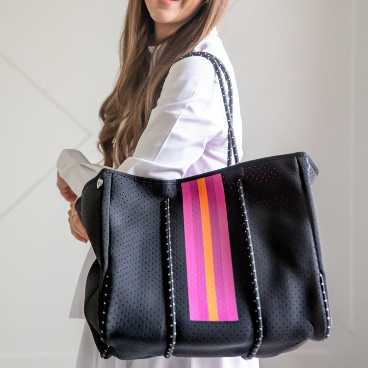 Parker and Hyde Black Stripe Hyde Tote