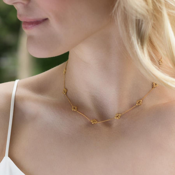 Julie Vos Florentine Demi Delicate Station Necklace - Gold/OS