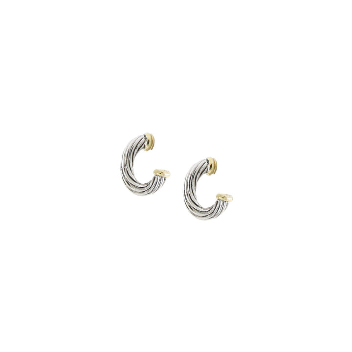 John Medeiros Cordão SM Oval Post Two Tone Earrings