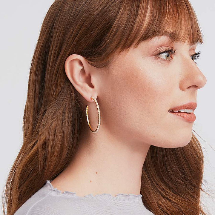 Julie Vos Juliet Hoop Earrings - Gold/Pearl/Small