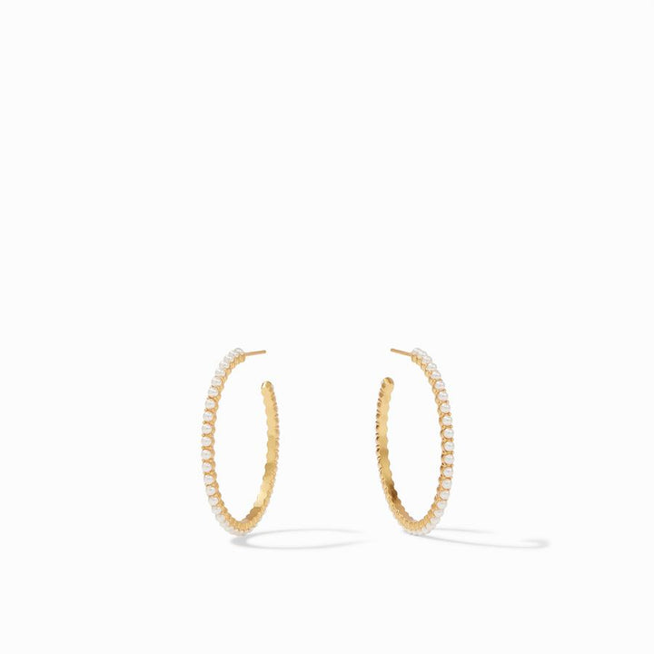 Julie Vos Juliet Hoop Earrings - Gold/Pearl/Medium