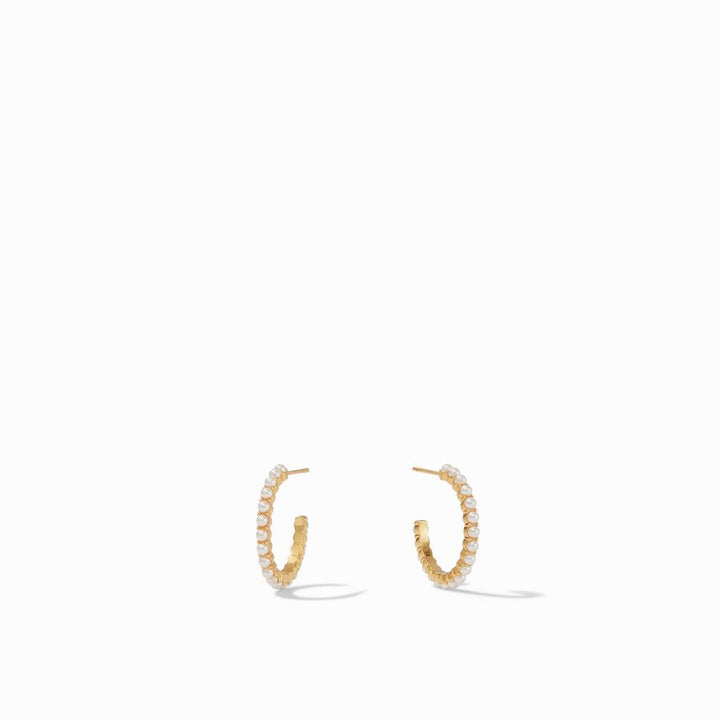 Julie Vos Juliet Hoop Earrings - Gold/Pearl/Small