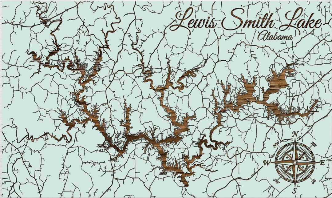 Fire & Pine Lewis Smith Lake Seaglass Mini Wood Wall Hanging