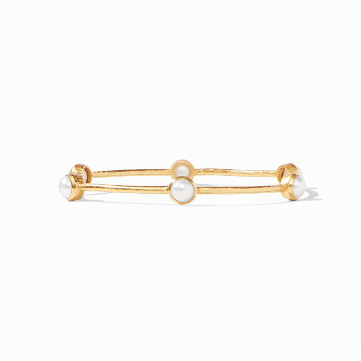Julie Vos Milano Luxe Bangle - Gold/Mother of Pearl/Medium