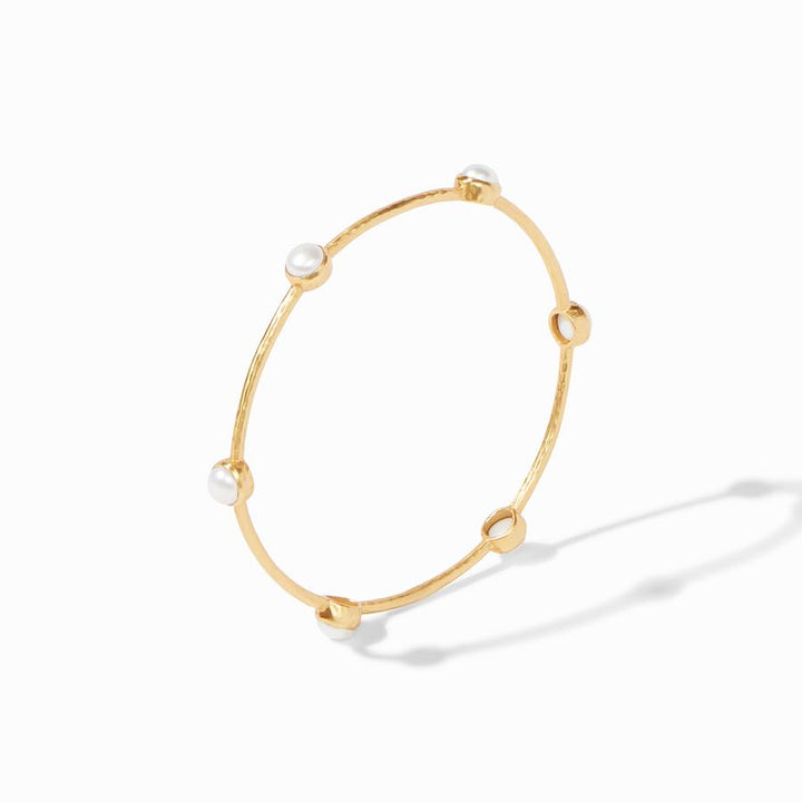 Julie Vos Milano Luxe Bangle - Gold/Mother of Pearl/Medium