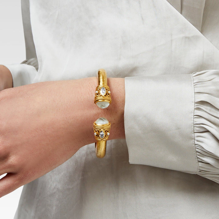 Julie Vos Monaco Demi Cuff -  Gold/Iridescent Charcoal Blue