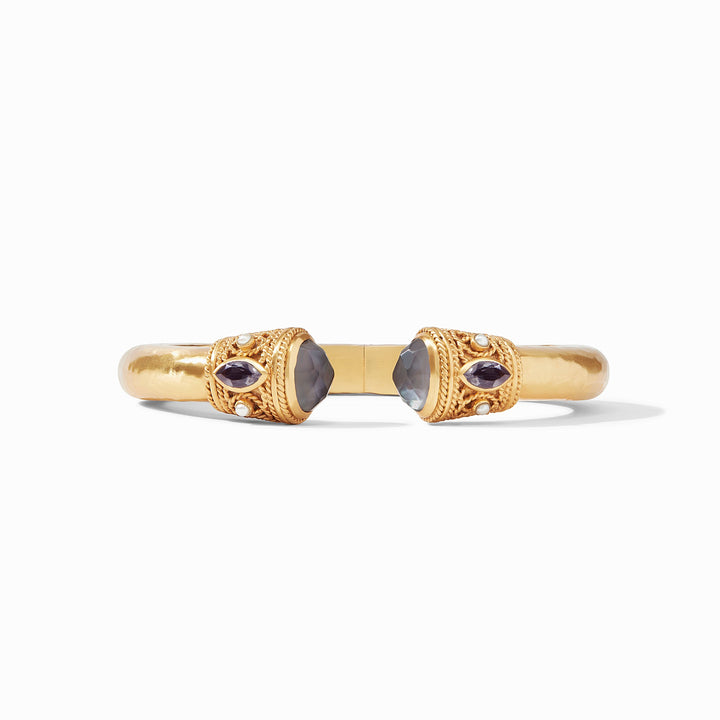 Julie Vos Monaco Demi Cuff -  Gold/Iridescent Charcoal Blue