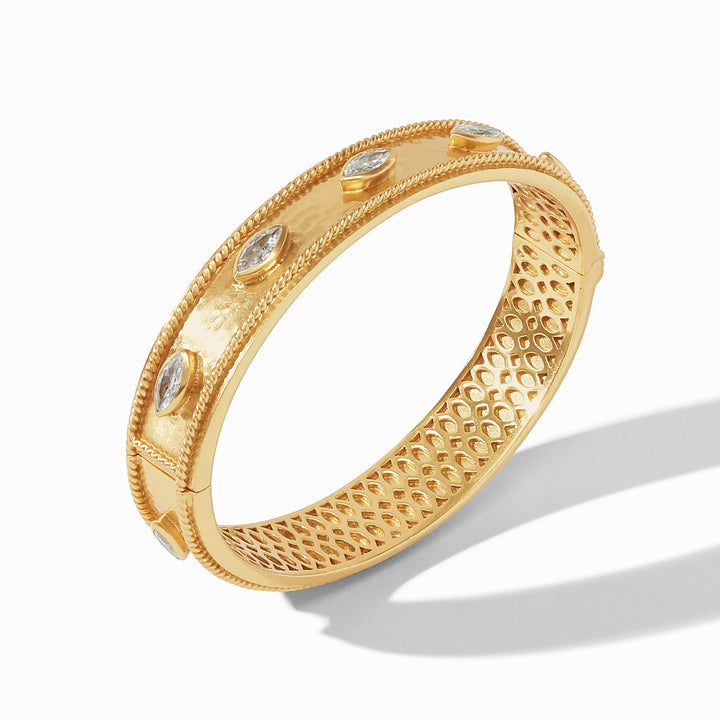 Julie Vos Monaco Hinge Bangle -  Gold/Obsidian Black