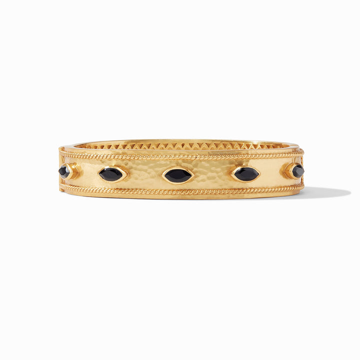 Julie Vos Monaco Hinge Bangle -  Gold/Obsidian Black