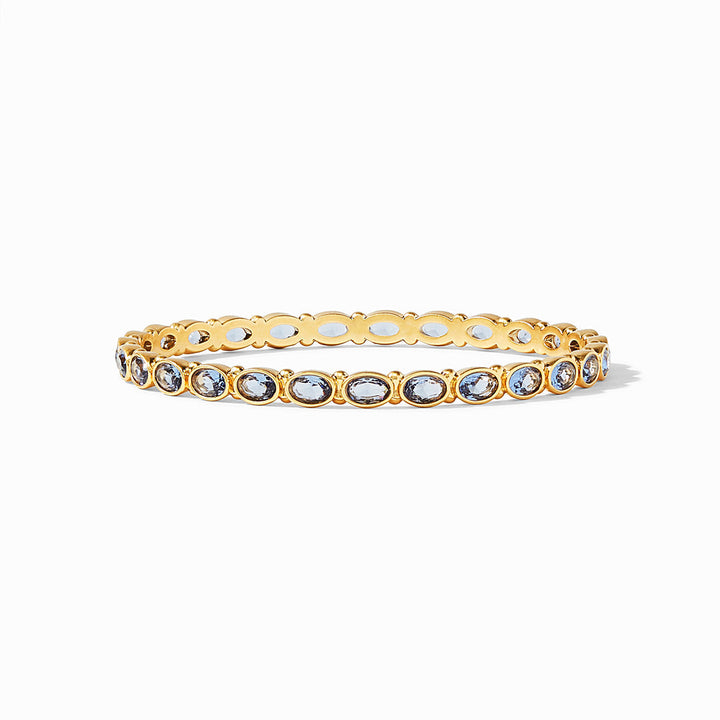 Julie Vos Mykonos Bangle -  Gold/Charcoal Blue/Small