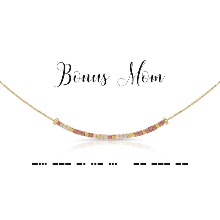 Dot & Dash Morse Code Necklace - Bonus Mom