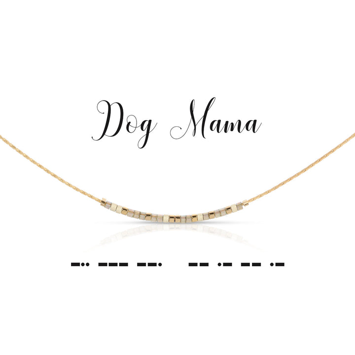Dot & Dash Morse Code Necklace - Dog Mama