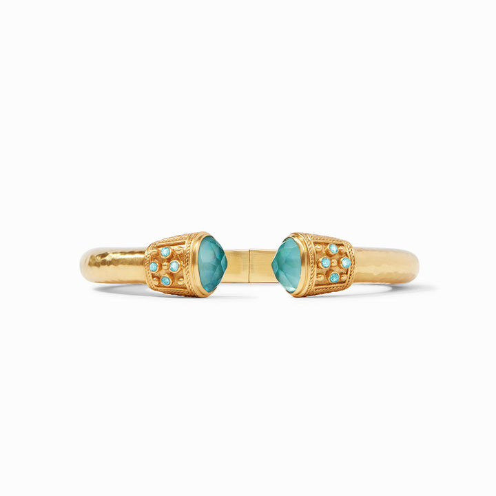 Julie Vos Paris Luxe Demi Cuff -  Gold/ Iridescent Bahamian Blue
