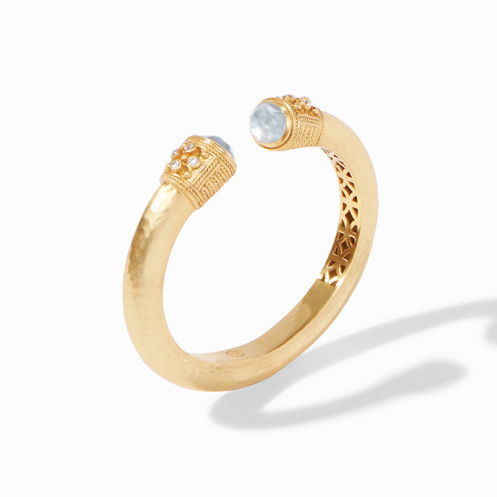 Julie Vos Paris Luxe Demi Cuff -  Gold/ Iridescent Bahamian Blue