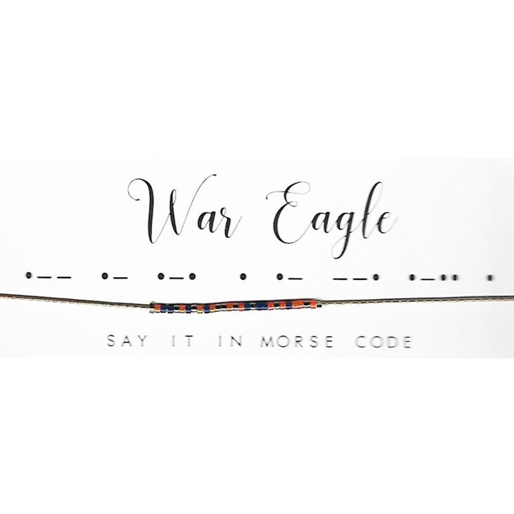 Dot & Dash Morse Code Necklace - War Eagle