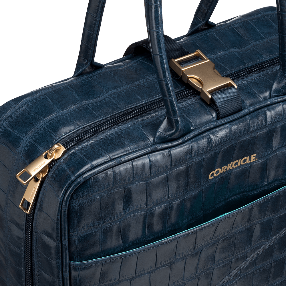 Luxury Lunch Bag Corkcicle Baldwin Boxer Design, Vegan Leather, Black Rose  Gold