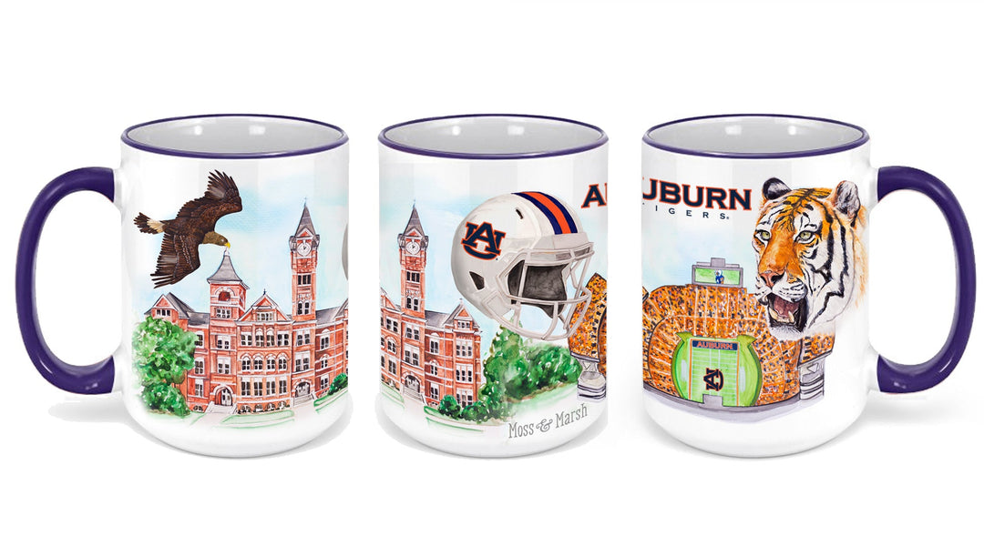 Moss & Marsh Watercolor Mug - Auburn University
